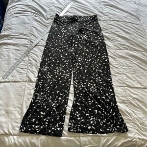 Veronica M Palazzo Pants Size M black Hippie Mid Rise Wide Leg Casual Pant